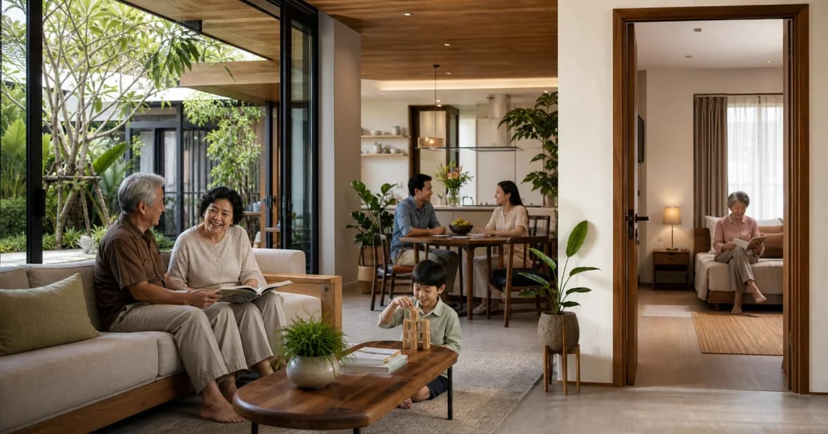 บ้านครอบครัวใหญ่ 3 เจเนอเรชัน: 12 จุดที่ควรเลือกให้พอดี