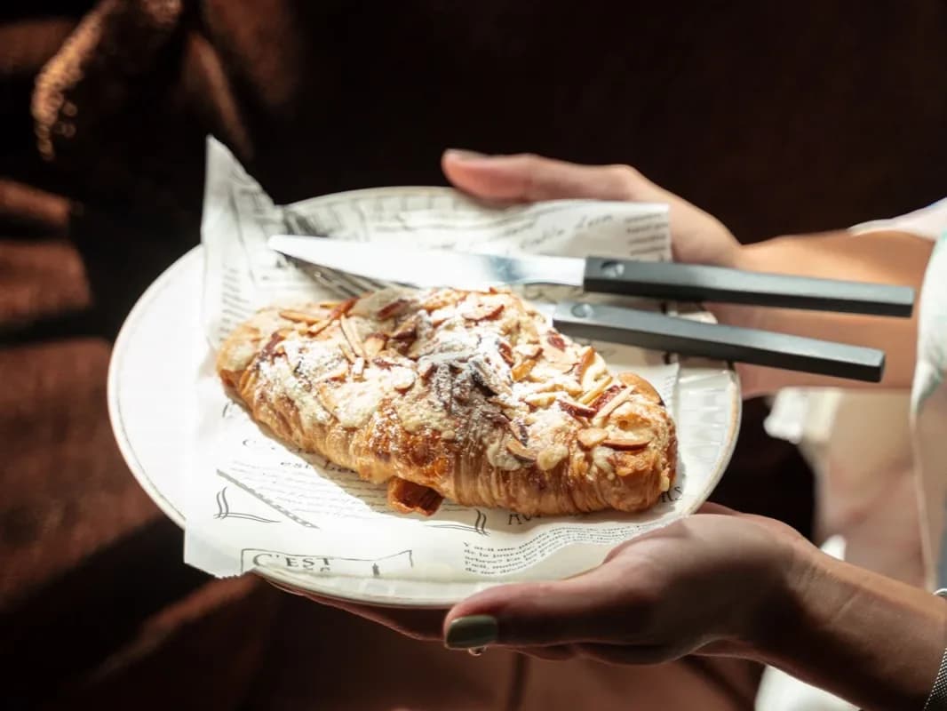 Black Sticky Rice Almond Croissant