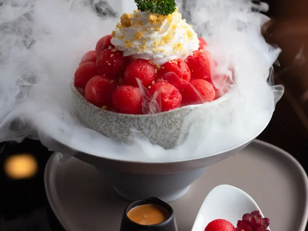 Watermelon Thai Tea Bingsu